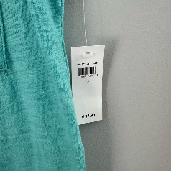 🆕 Gap Factory Scoop Neck Tee - Turquoise- Size Medium - Picture 2 of 4